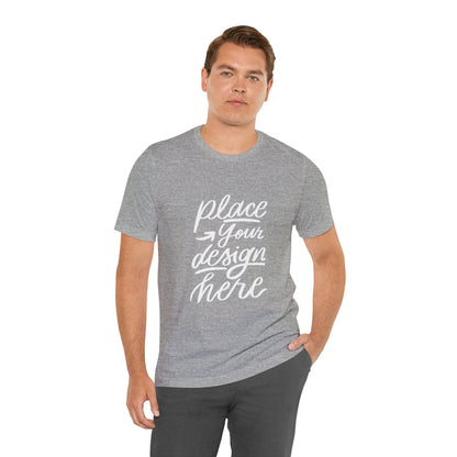 Place Your Design Here T-Shirt  Customizable White Jersey Tee