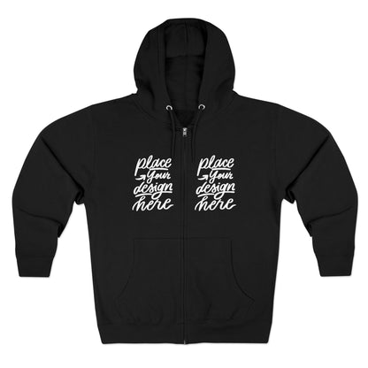 Zip Hoodie — Custom Chest Design Zip-Up Hoodie