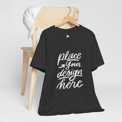 Place Your Design Here T-Shirt  Customizable White Jersey Tee