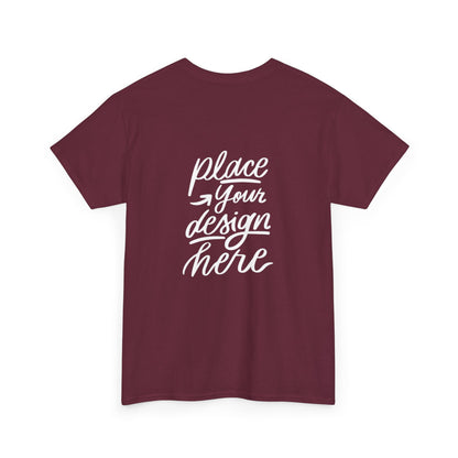 Classic White Tee — Placeholder "Place Your Design Here" Mockup T-Shirt