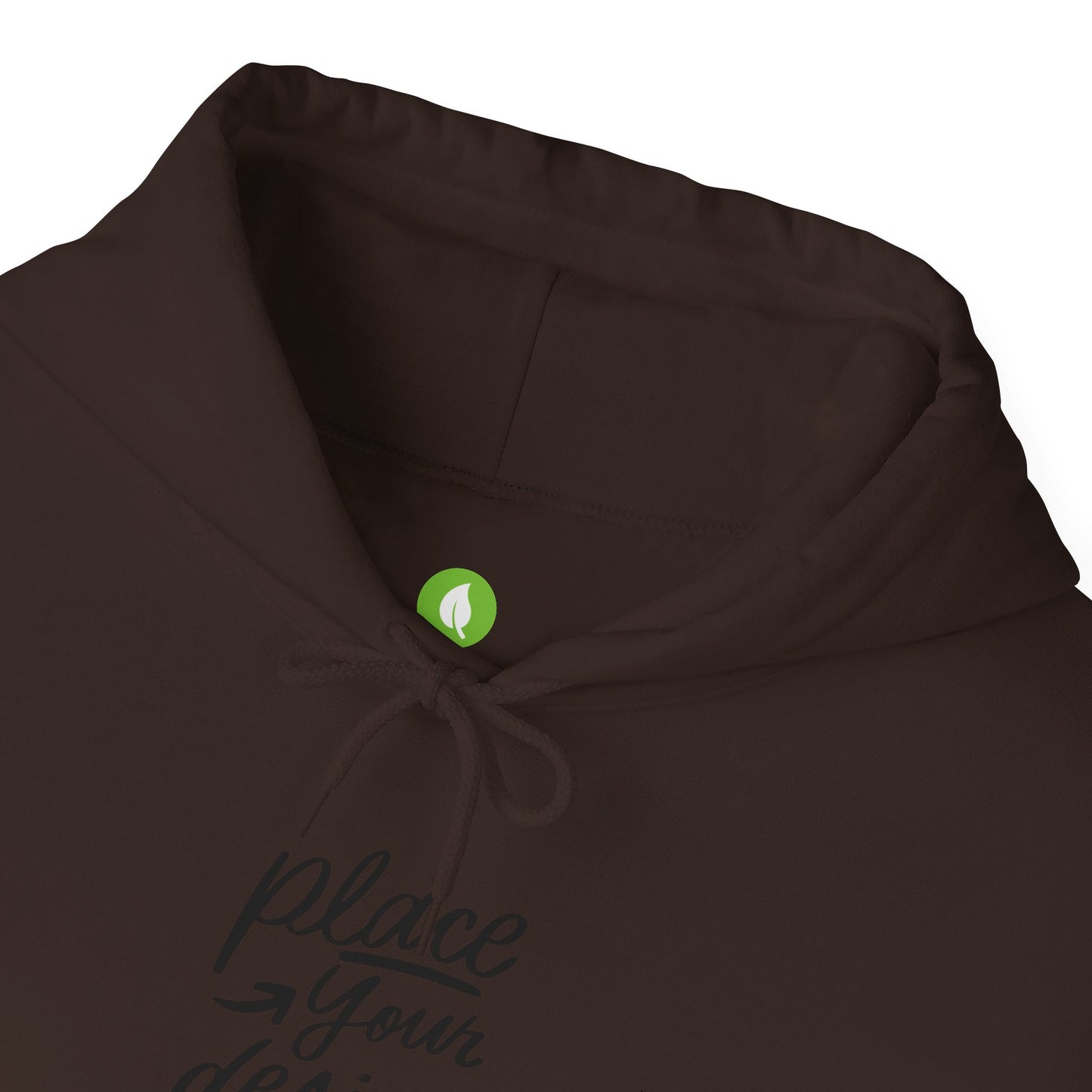 White Custom Hoodie — 'Place Your Design Here' Mockup Pullover