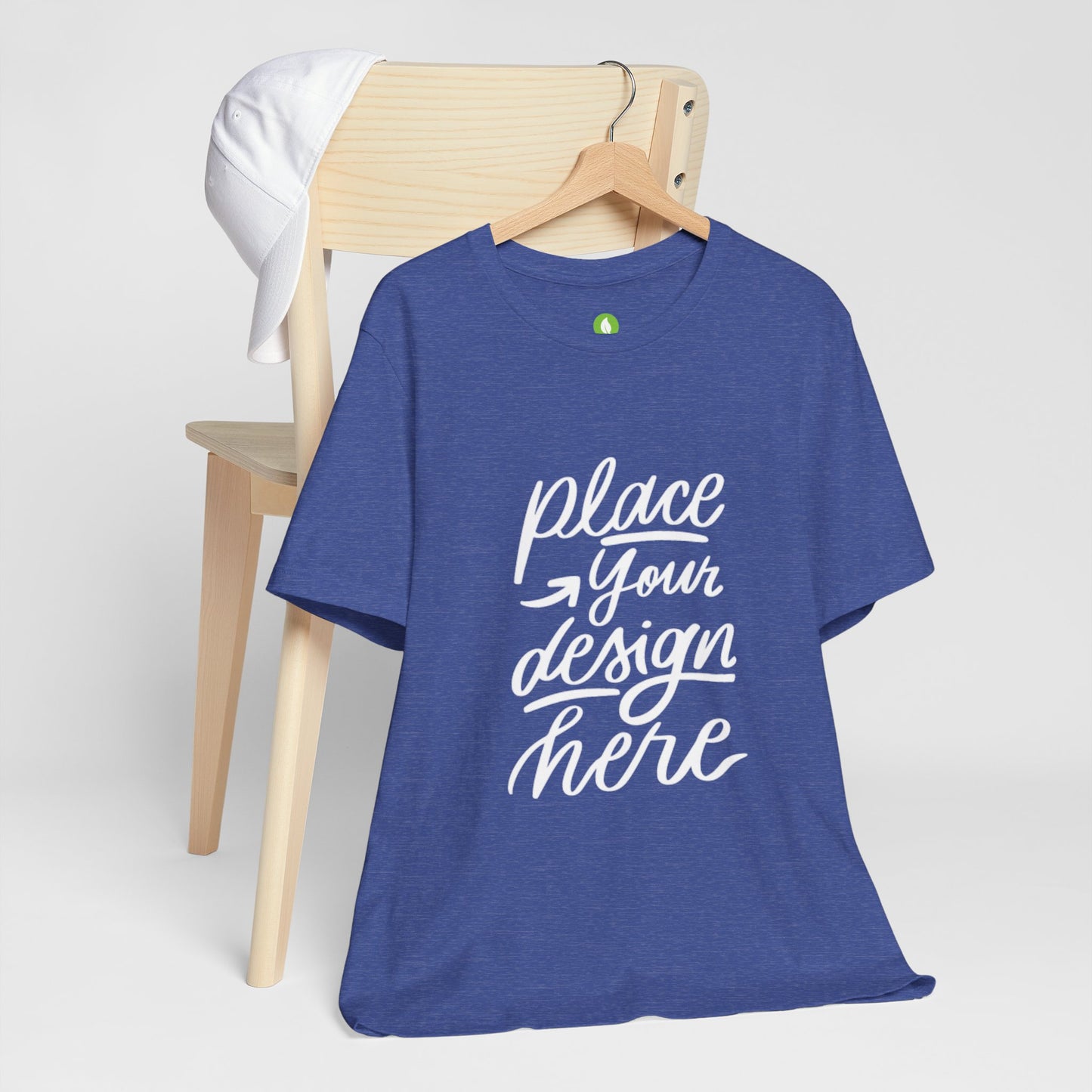 Place Your Design Here T-Shirt  Customizable White Jersey Tee