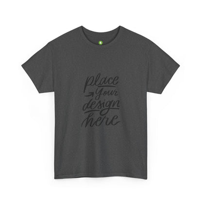 Classic White Tee — Placeholder "Place Your Design Here" Mockup T-Shirt