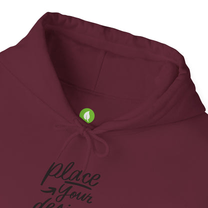 White Custom Hoodie — 'Place Your Design Here' Mockup Pullover