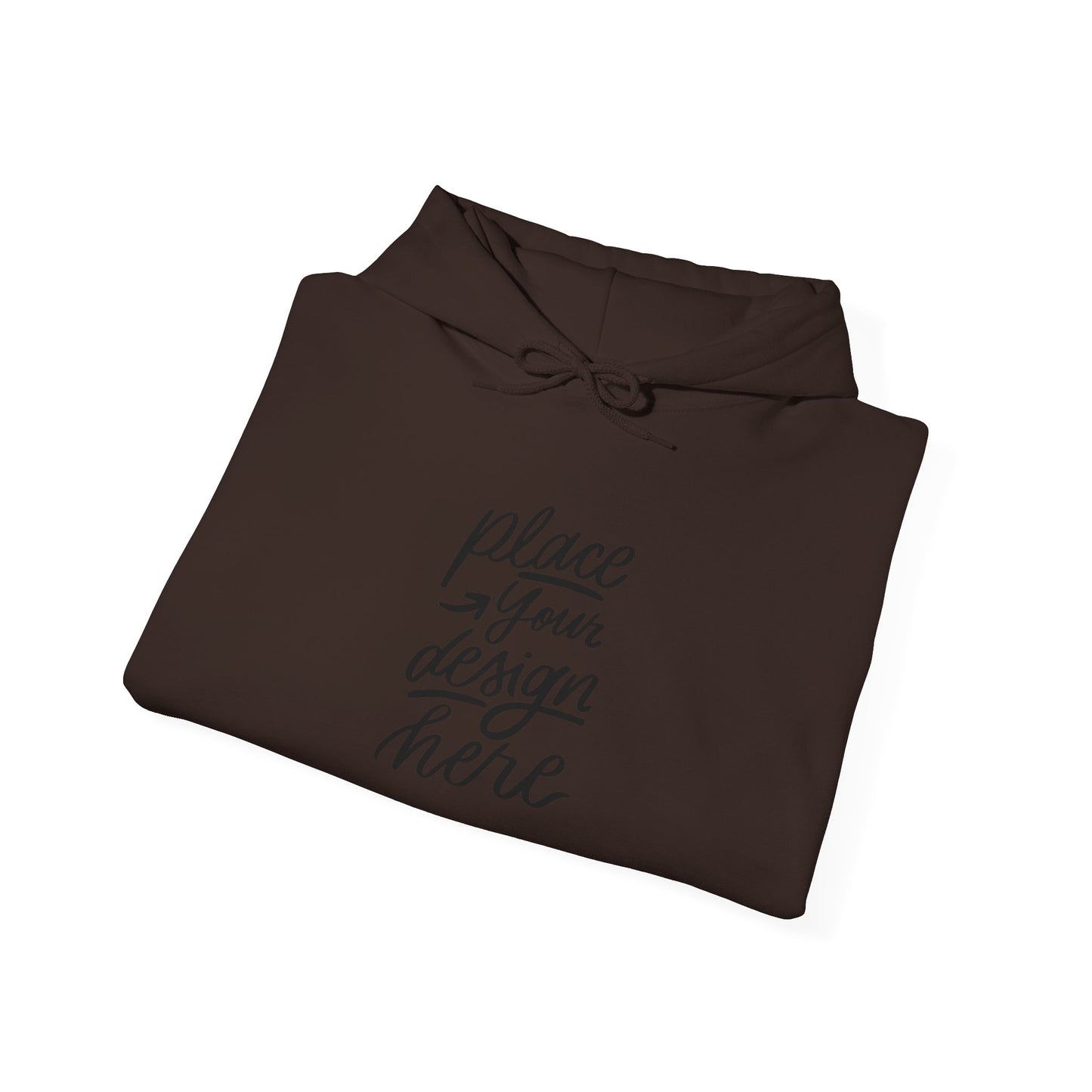 White Custom Hoodie — 'Place Your Design Here' Mockup Pullover