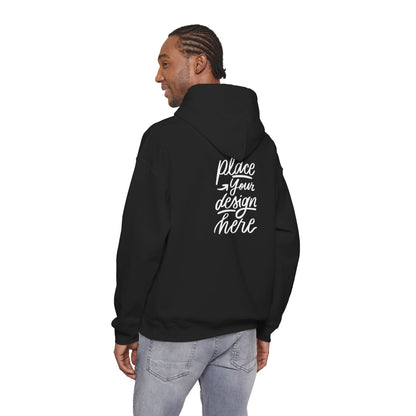 White Custom Hoodie — 'Place Your Design Here' Mockup Pullover