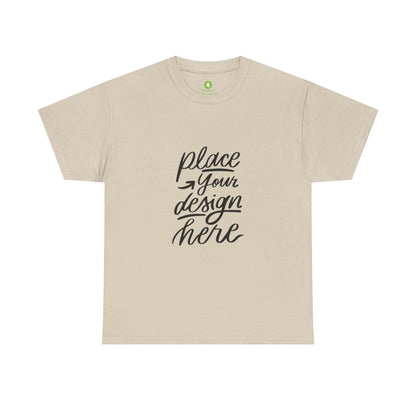 Classic White Tee — Placeholder "Place Your Design Here" Mockup T-Shirt