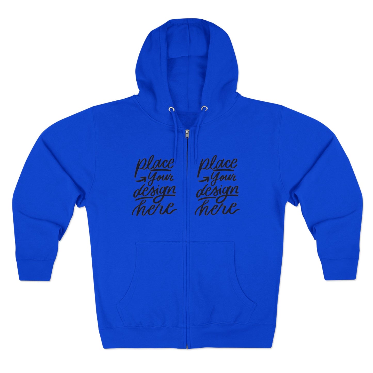 Zip Hoodie — Custom Chest Design Zip-Up Hoodie