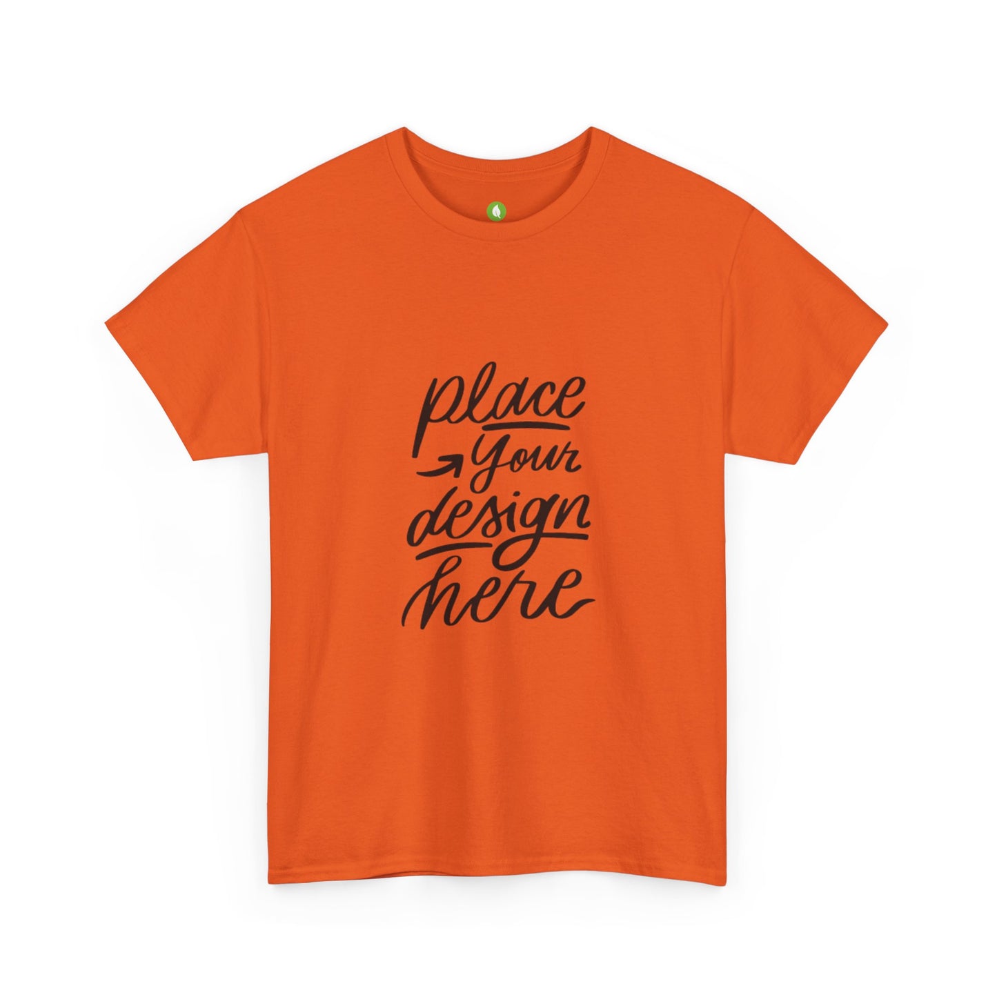 Classic White Tee — Placeholder "Place Your Design Here" Mockup T-Shirt