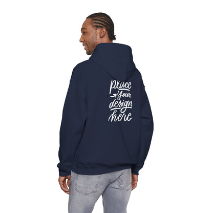 White Custom Hoodie — 'Place Your Design Here' Mockup Pullover
