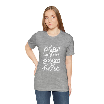 Place Your Design Here T-Shirt  Customizable White Jersey Tee
