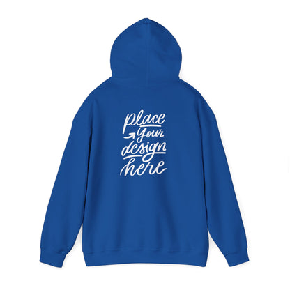 White Custom Hoodie — 'Place Your Design Here' Mockup Pullover