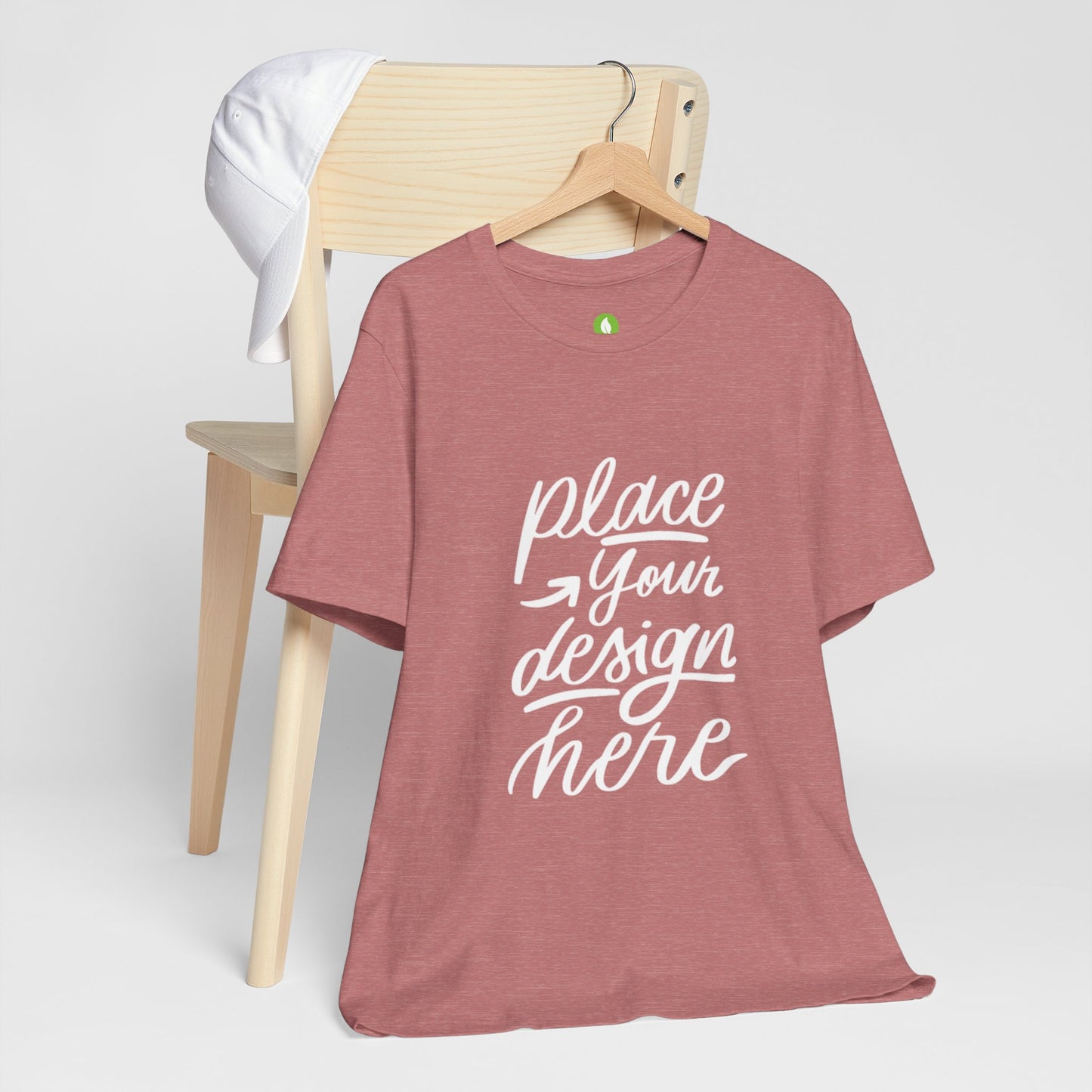 Place Your Design Here T-Shirt  Customizable White Jersey Tee
