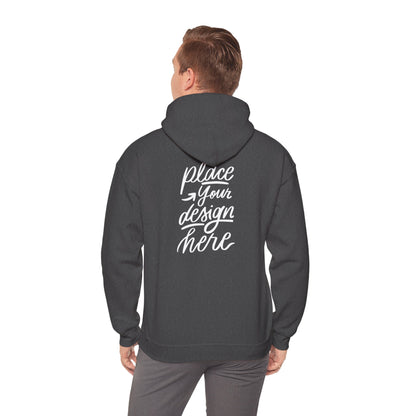 White Custom Hoodie — 'Place Your Design Here' Mockup Pullover