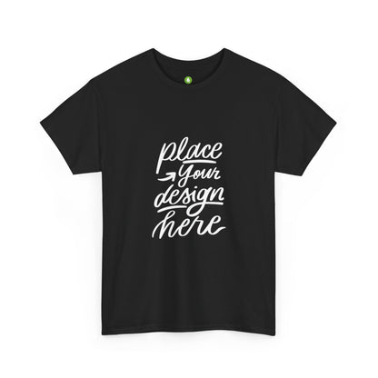 Classic White Tee — Placeholder "Place Your Design Here" Mockup T-Shirt