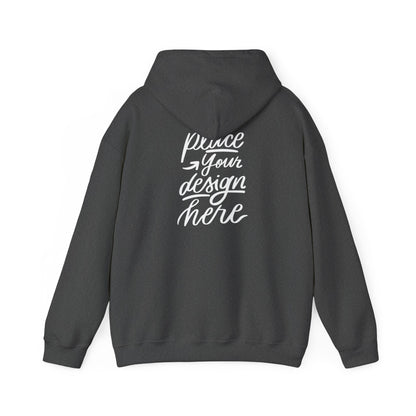 White Custom Hoodie — 'Place Your Design Here' Mockup Pullover