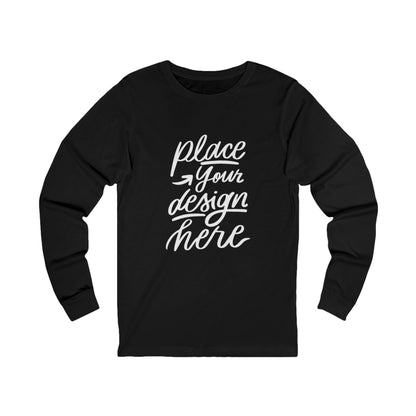 Long Sleeve Tee | Custom Design Mockup Unisex Jersey