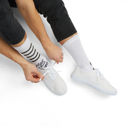 Custom Sublimation Socks | Personalized Crew Socks with 'Place Your Design Here' Print Area