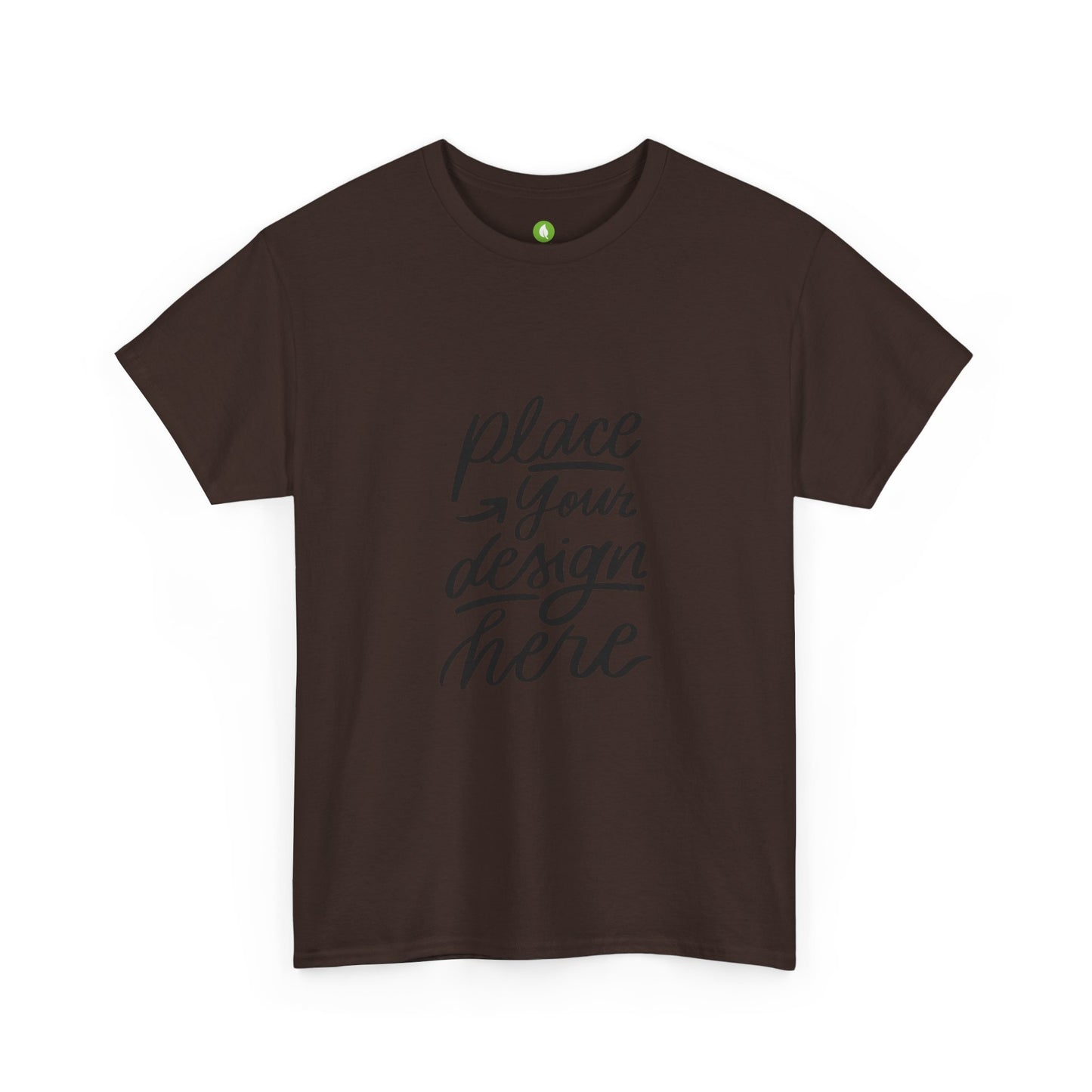 Classic White Tee — Placeholder "Place Your Design Here" Mockup T-Shirt