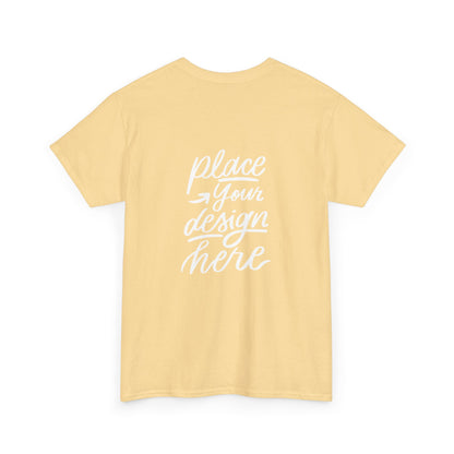 Classic White Tee — Placeholder "Place Your Design Here" Mockup T-Shirt