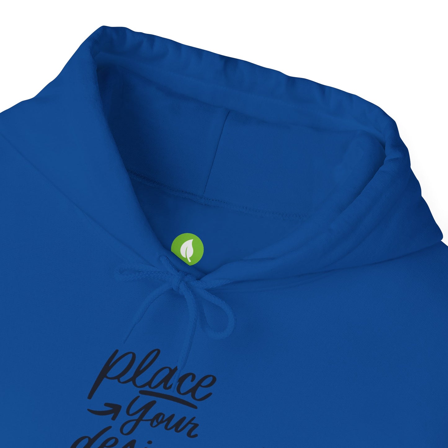 White Custom Hoodie — 'Place Your Design Here' Mockup Pullover