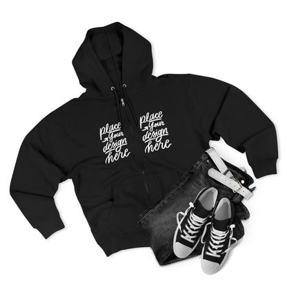 Zip Hoodie — Custom Chest Design Zip-Up Hoodie
