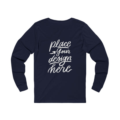 Long Sleeve Tee | Custom Design Mockup Unisex Jersey