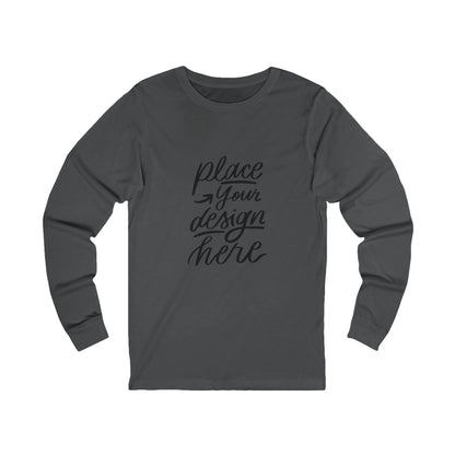 Long Sleeve Tee | Custom Design Mockup Unisex Jersey