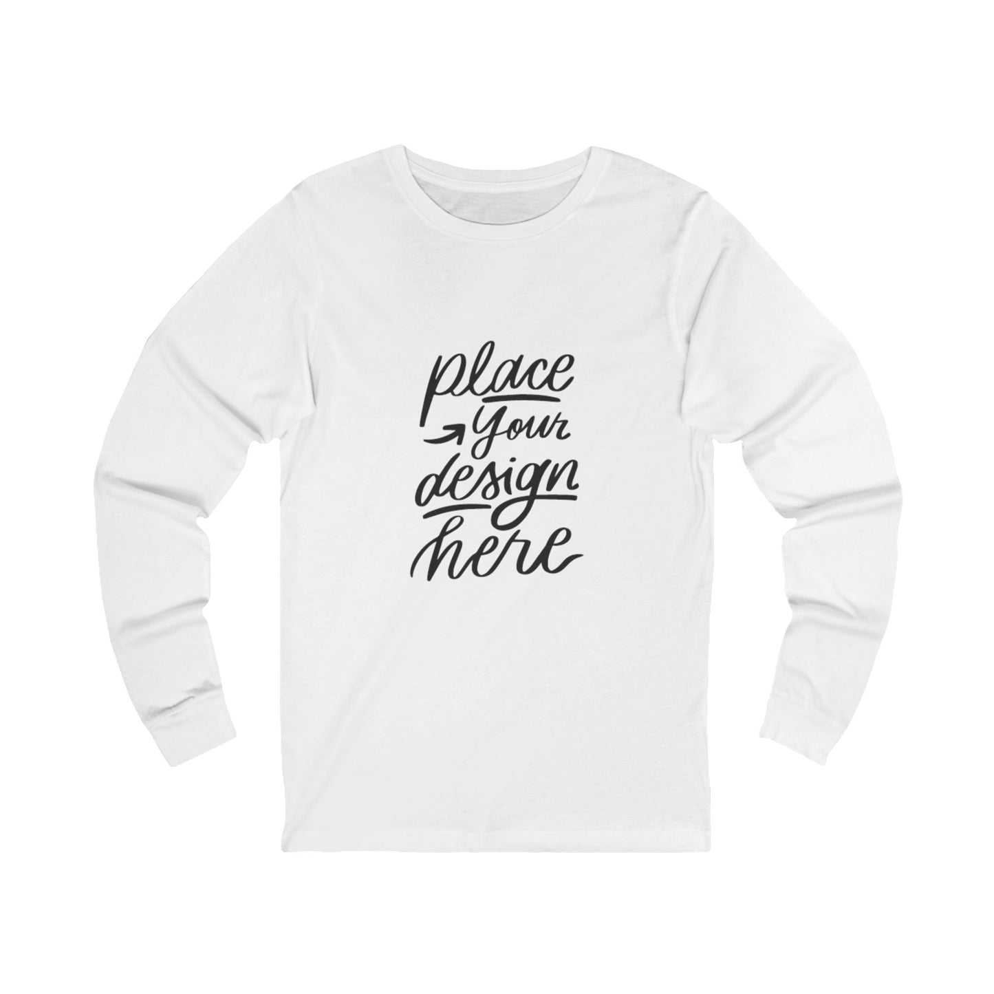 Long Sleeve Tee | Custom Design Mockup Unisex Jersey