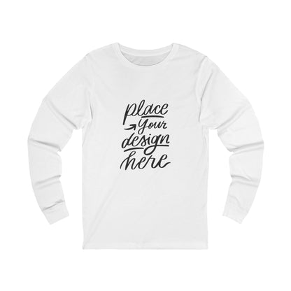 Long Sleeve Tee | Custom Design Mockup Unisex Jersey