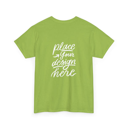 Classic White Tee — Placeholder "Place Your Design Here" Mockup T-Shirt