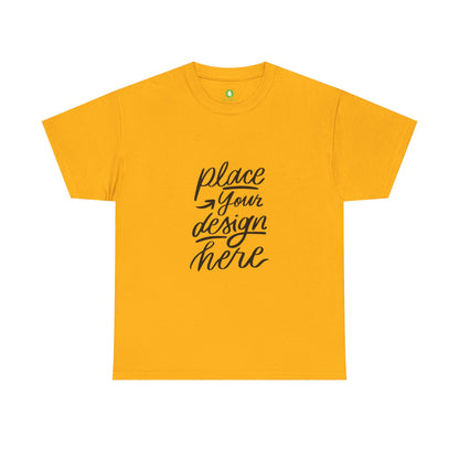 Classic White Tee — Placeholder "Place Your Design Here" Mockup T-Shirt