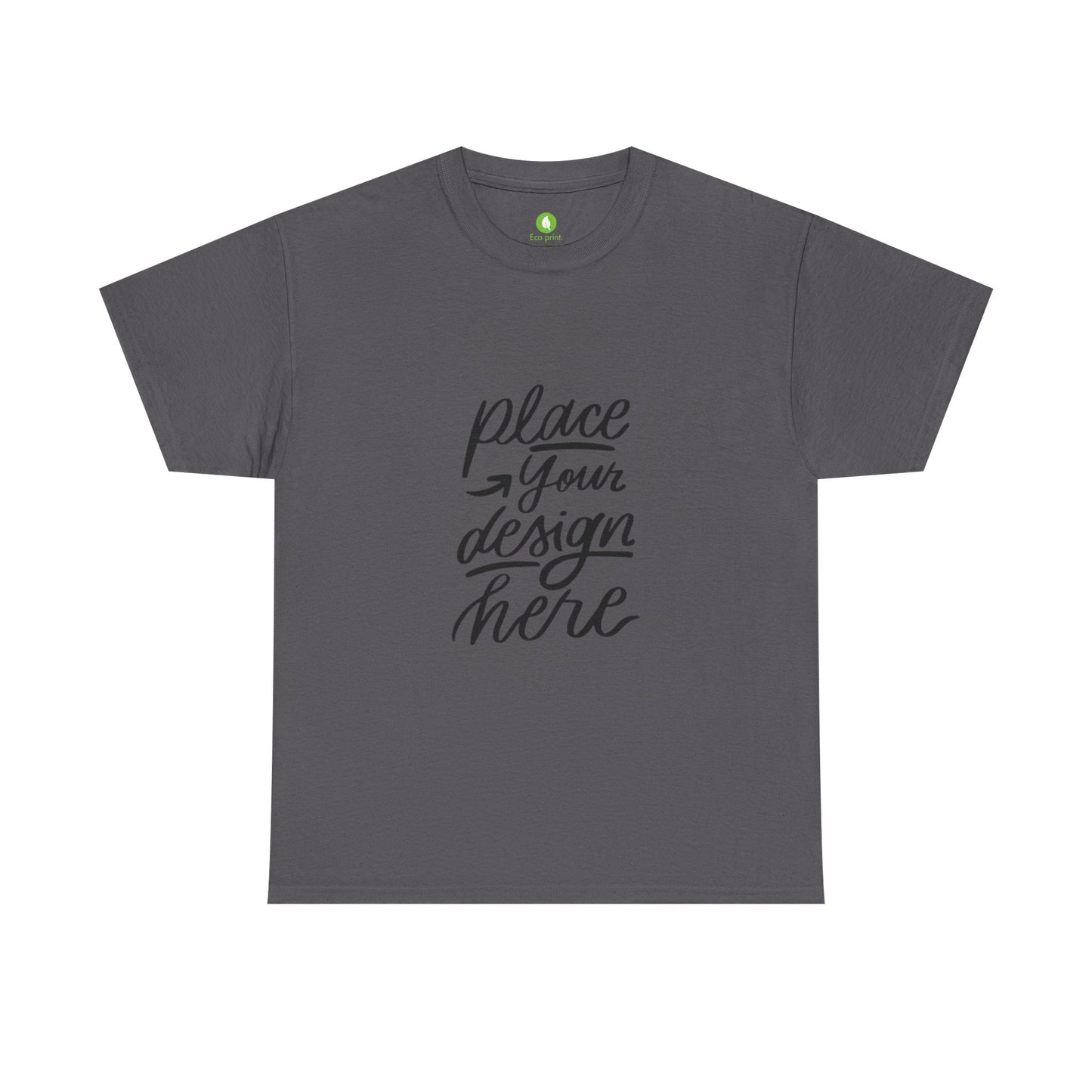 Classic White Tee — Placeholder "Place Your Design Here" Mockup T-Shirt
