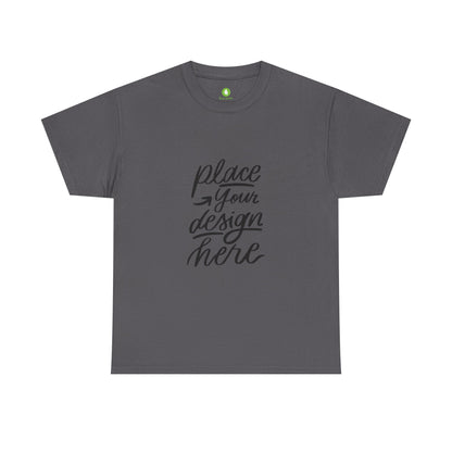 Classic White Tee — Placeholder "Place Your Design Here" Mockup T-Shirt