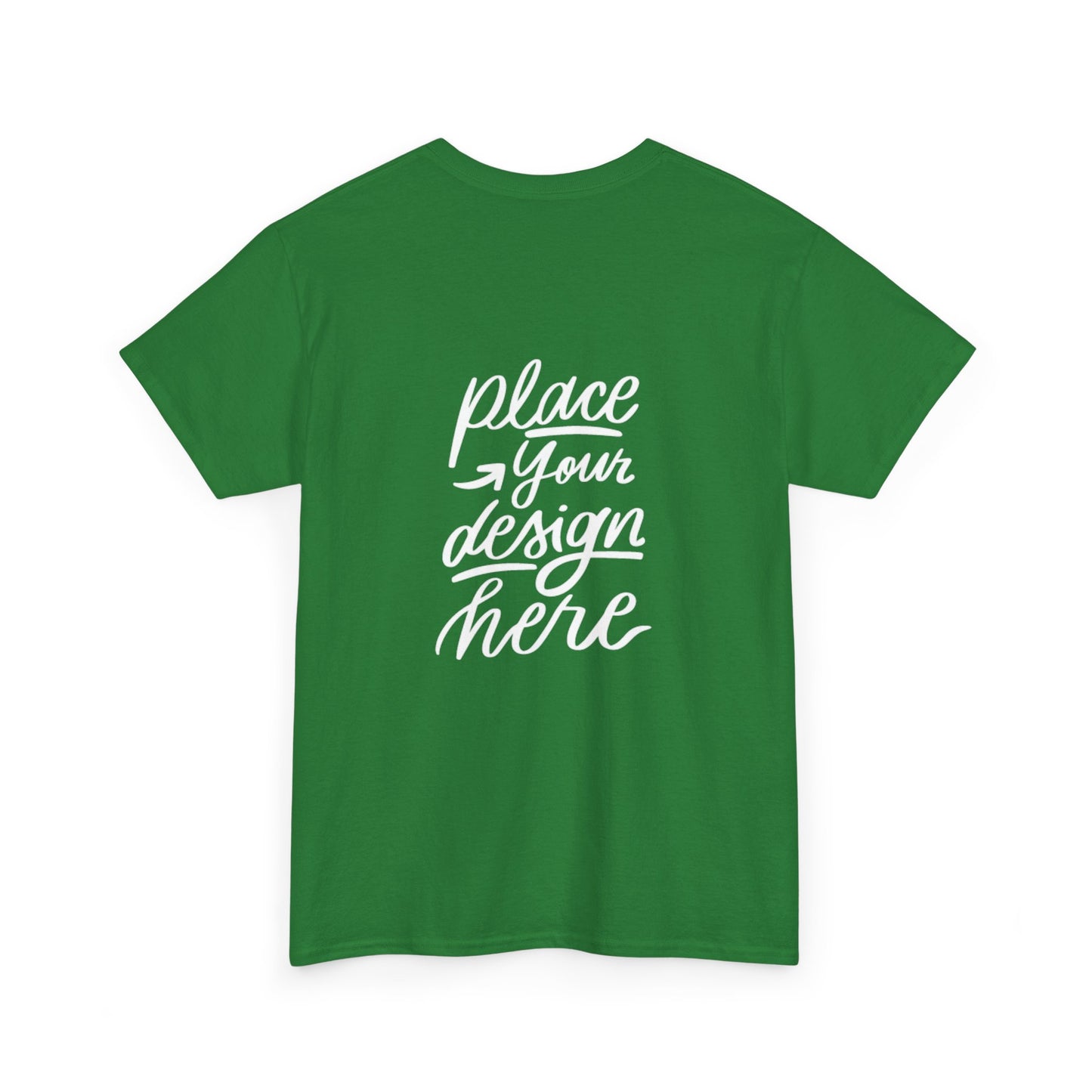 Classic White Tee — Placeholder "Place Your Design Here" Mockup T-Shirt