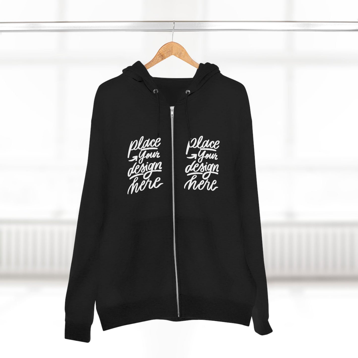 Zip Hoodie — Custom Chest Design Zip-Up Hoodie