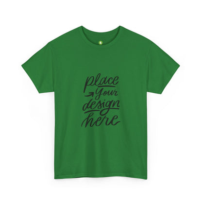 Classic White Tee — Placeholder "Place Your Design Here" Mockup T-Shirt
