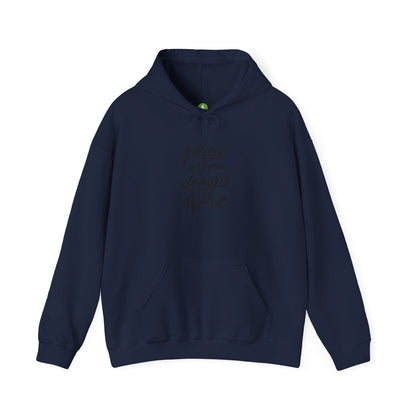 White Custom Hoodie — 'Place Your Design Here' Mockup Pullover