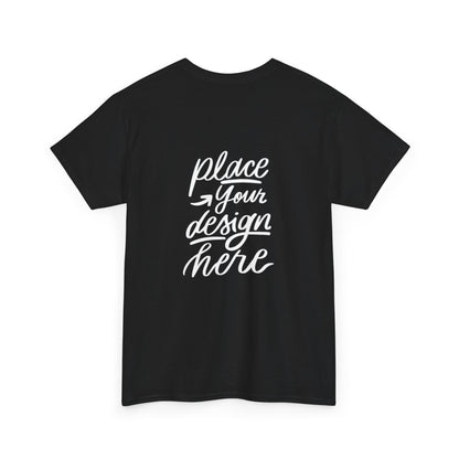 Classic White Tee — Placeholder "Place Your Design Here" Mockup T-Shirt