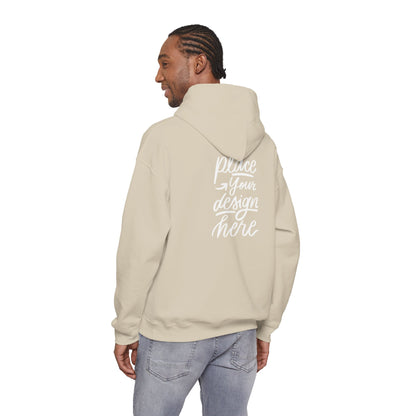White Custom Hoodie — 'Place Your Design Here' Mockup Pullover
