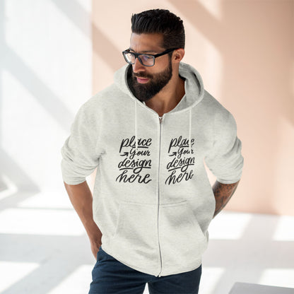 Zip Hoodie — Custom Chest Design Zip-Up Hoodie