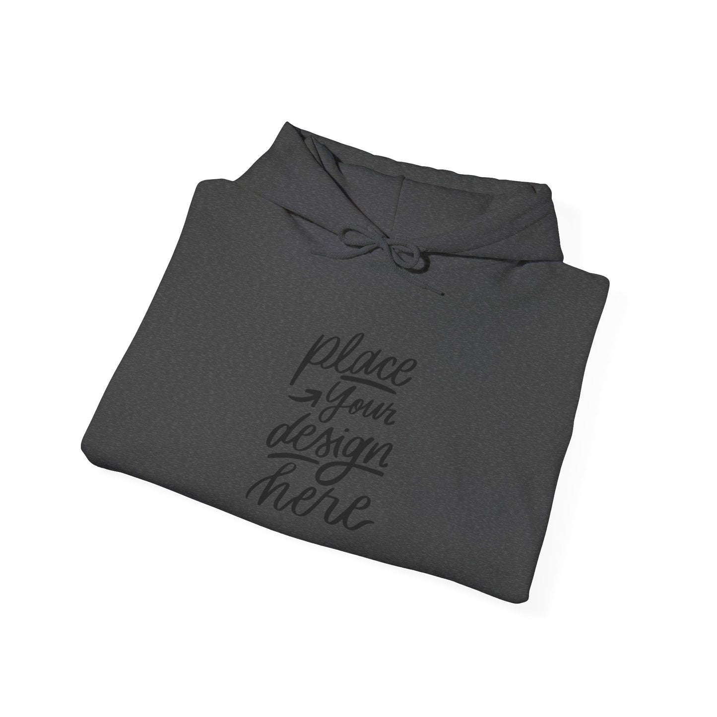 White Custom Hoodie — 'Place Your Design Here' Mockup Pullover