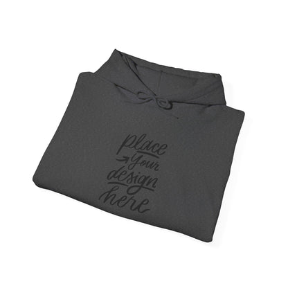 White Custom Hoodie — 'Place Your Design Here' Mockup Pullover