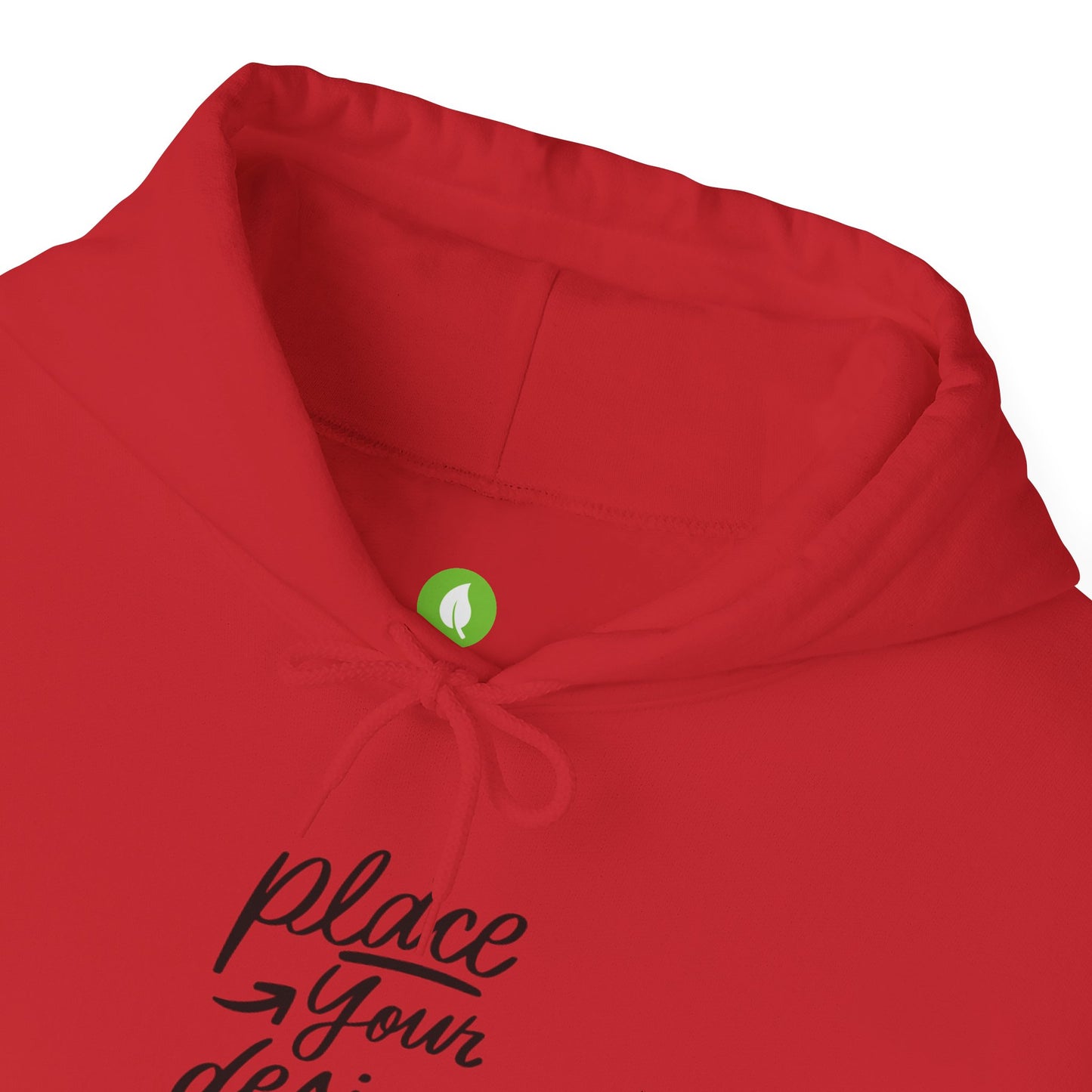 White Custom Hoodie — 'Place Your Design Here' Mockup Pullover