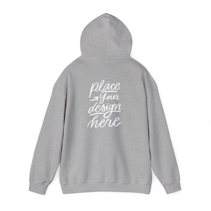 White Custom Hoodie — 'Place Your Design Here' Mockup Pullover