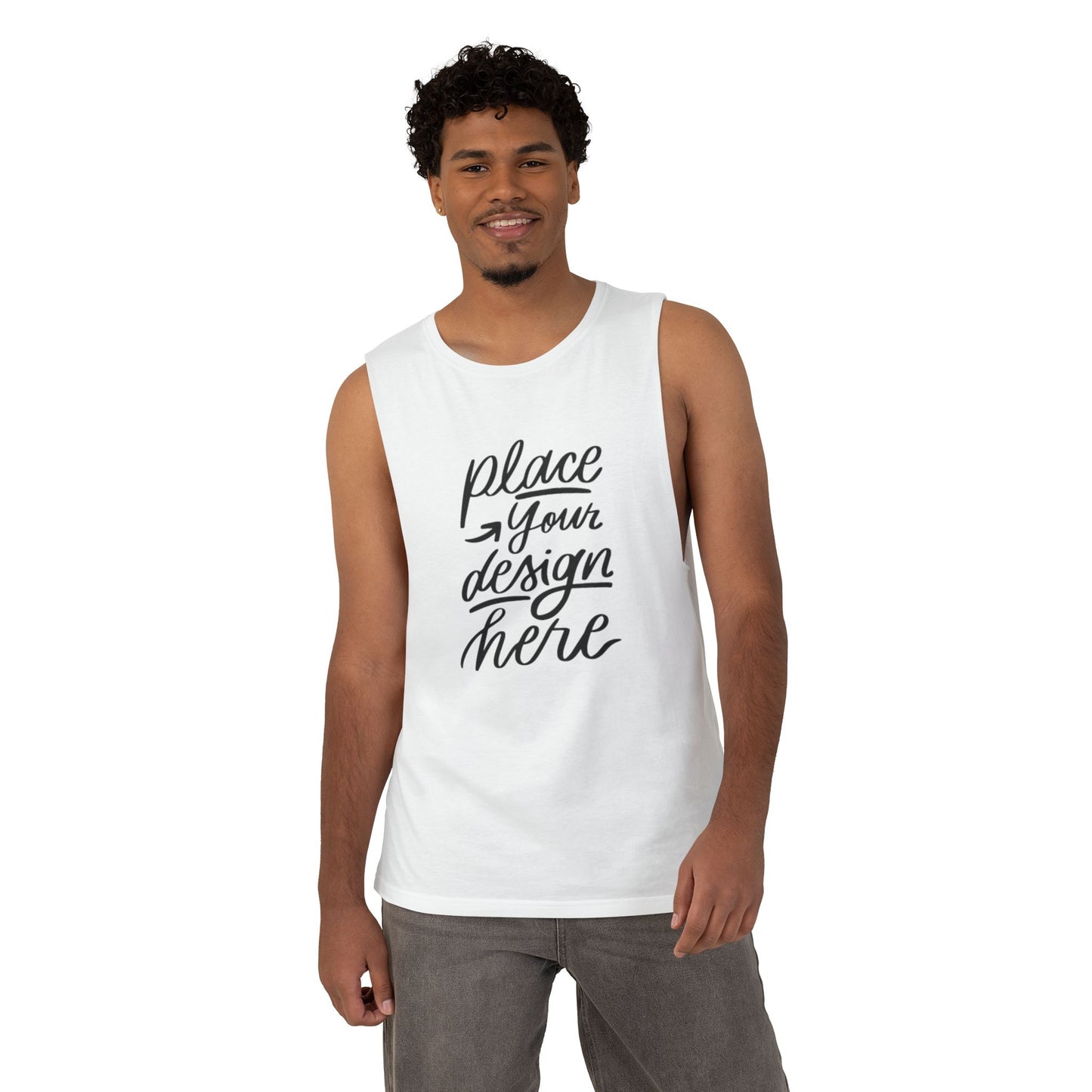 Barnard Tank Top – Customizable Athletic Muscle Tee (Place Your Design Here)