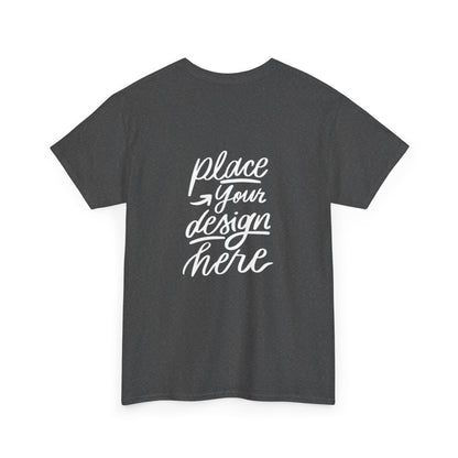 Classic White Tee — Placeholder "Place Your Design Here" Mockup T-Shirt