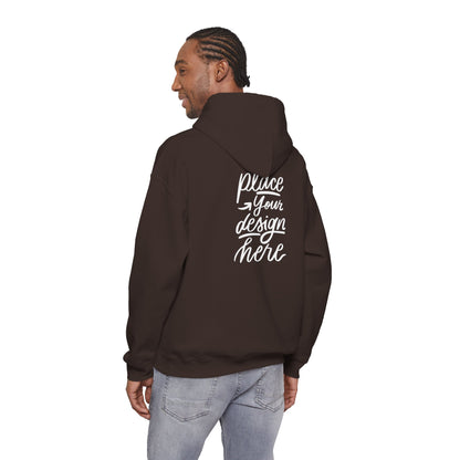 White Custom Hoodie — 'Place Your Design Here' Mockup Pullover