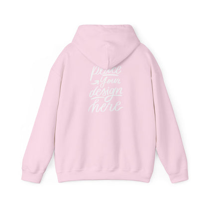 White Custom Hoodie — 'Place Your Design Here' Mockup Pullover