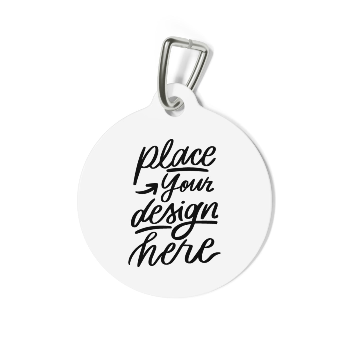 Round Pet ID Tag — Customizable Engraved Dog & Cat Collar Charm